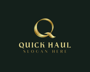 Elegant Gold Letter Q logo design