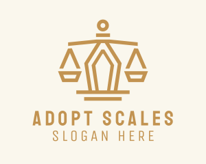 Golden Law Scale logo design