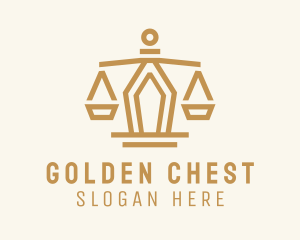 Golden Law Scale logo design