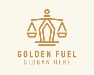 Golden Law Scale logo design