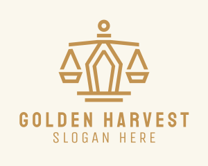 Golden Law Scale logo design