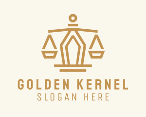 Golden Law Scale logo design