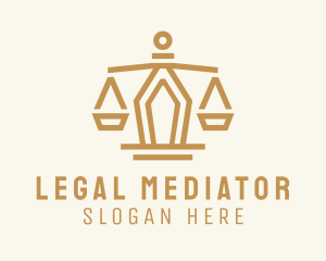 Golden Law Scale logo design