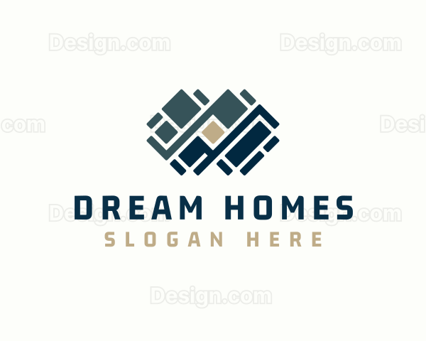 Floor Pavement Tile Design Logo