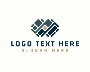 Floor Pavement Tile Design Logo