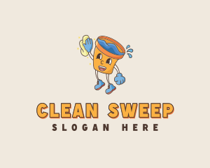 Janitorial Cleaning Bucket logo design