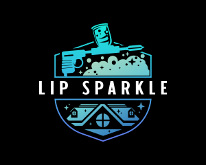 Sparkling Bubbles Pressure Washer logo design