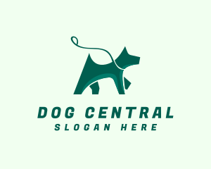 Dog Walker Leash logo design