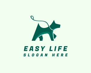 Dog Walker Leash logo design