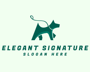 Dog Walker Leash logo design