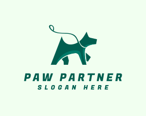 Dog Walker Leash logo design