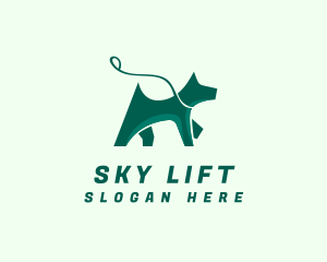 Dog Walker Leash logo design