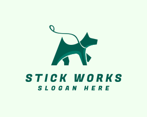 Dog Walker Leash logo design