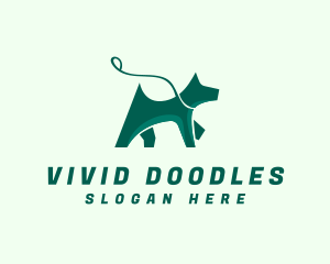 Dog Walker Leash logo design