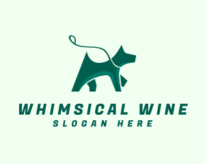 Dog Walker Leash logo design