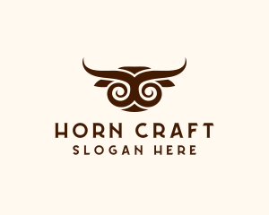 Bull Horn Animal logo design