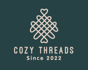 Interlaced Heart Thread logo design