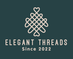 Interlaced Heart Thread logo design