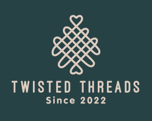 Interlaced Heart Thread logo design