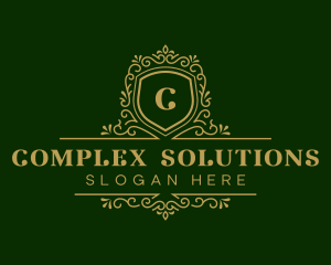 Luxury Decorative Shield logo design