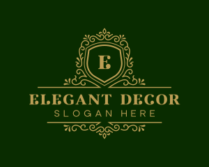 Luxury Decorative Shield logo design