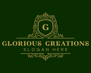 Luxury Decorative Shield logo design