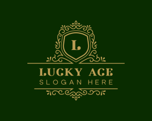 Luxury Decorative Shield logo design