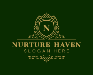 Luxury Decorative Shield logo design