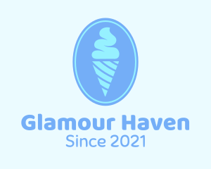 Blue Ice Cream Badge logo