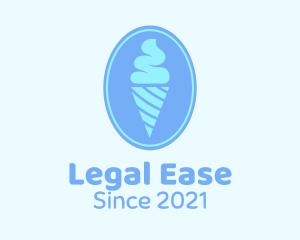 Blue Ice Cream Badge logo