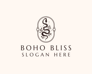 Snake Boho Boutique logo design