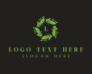 Leaves Wreath Wellness logo