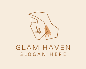 Glam Earrings Woman logo design