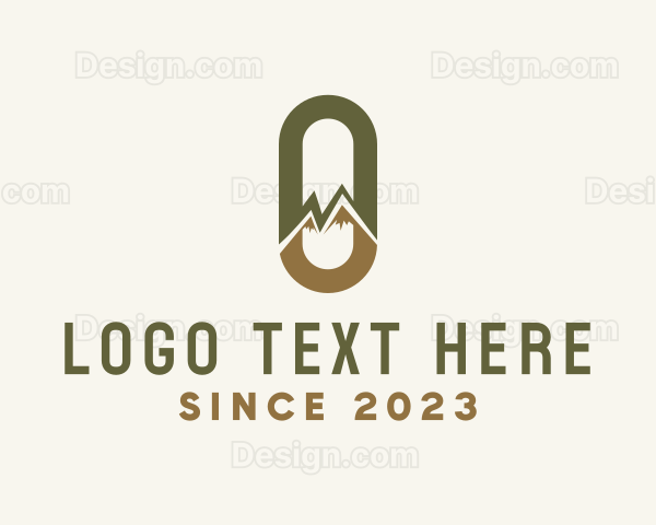 Mountain Travel Letter O Logo