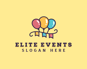 Balloon Party Event  logo design