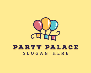 Balloon Party Event  logo design