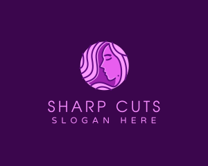 Woman Hair Stylist logo design