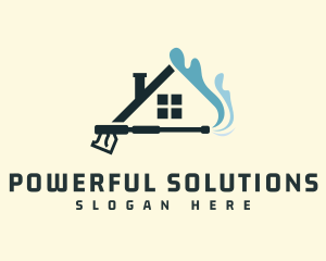 Pressure Washer House Cleaning logo design