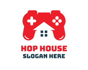 Gaming Controller Play House logo design