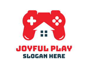 Gaming Controller Play House logo design