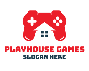 Gaming Controller Play House logo design