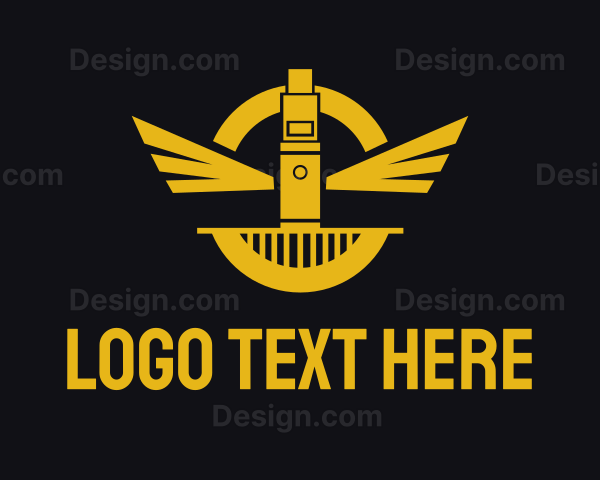 Gold Vape Pen Wing Logo