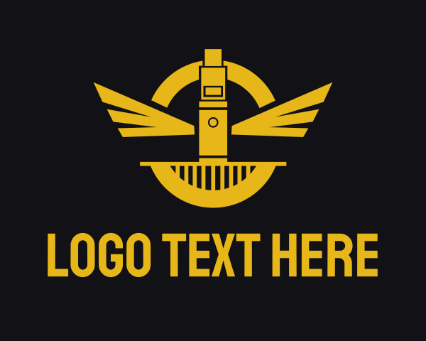 Gold Vape Pen Wing logo