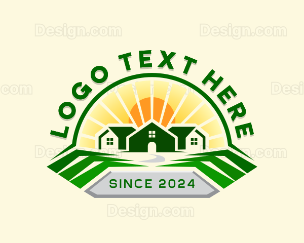 Lawn Yard Landscaping Logo