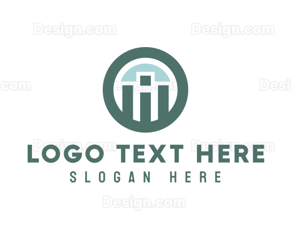 Modern Graph Building Letter I Logo