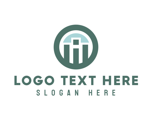 Modern Graph Building Letter I logo