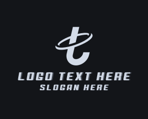 Orbit Swoosh Telecom Letter T logo