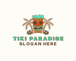 Tropical Tiki Statue logo
