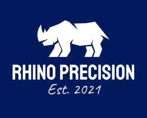 Abstract Rhino Silhouette logo design