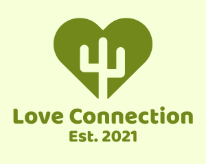  Nature Cactus Heart logo